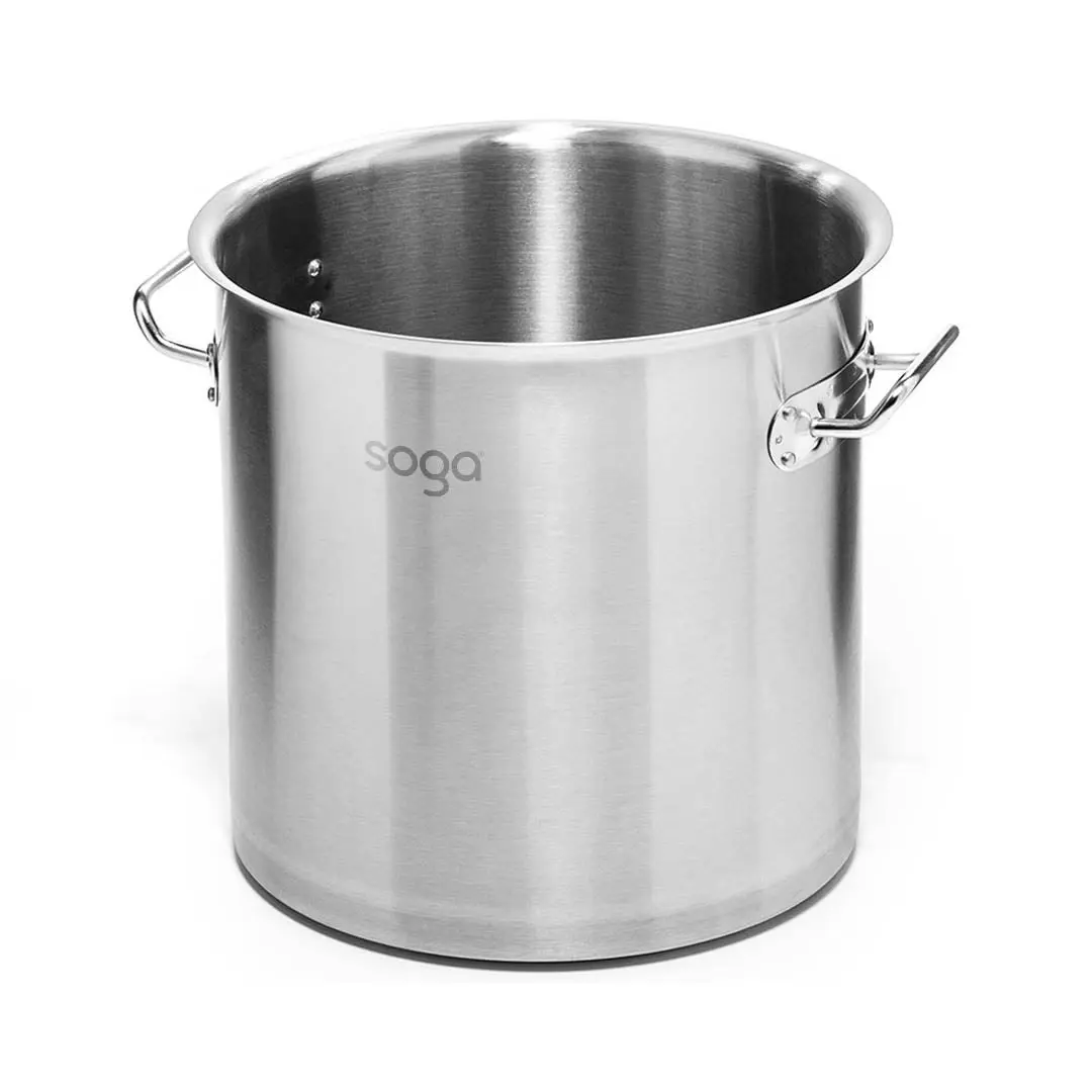 Soga Stock Pot 12L Top Grade Thick Stainless Steel Stockpot 18/10