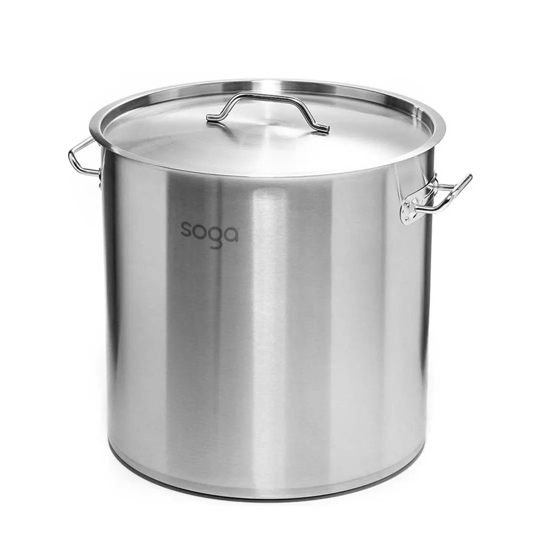 Soga Stock Pot 12L Top Grade Thick Stainless Steel Stockpot 18/10