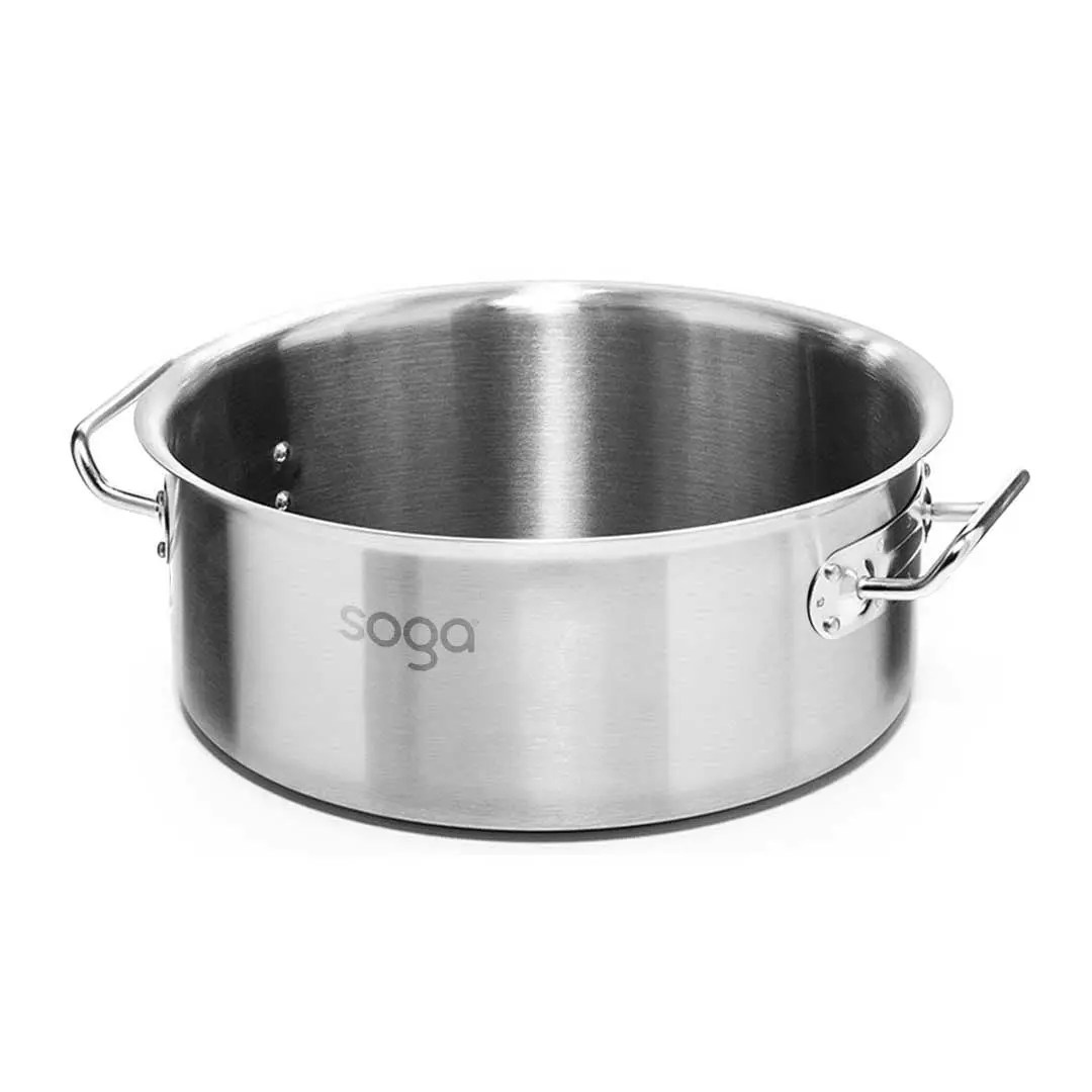 Soga Stock Pot 58L Top Grade Thick Stainless Steel Stockpot 18/10