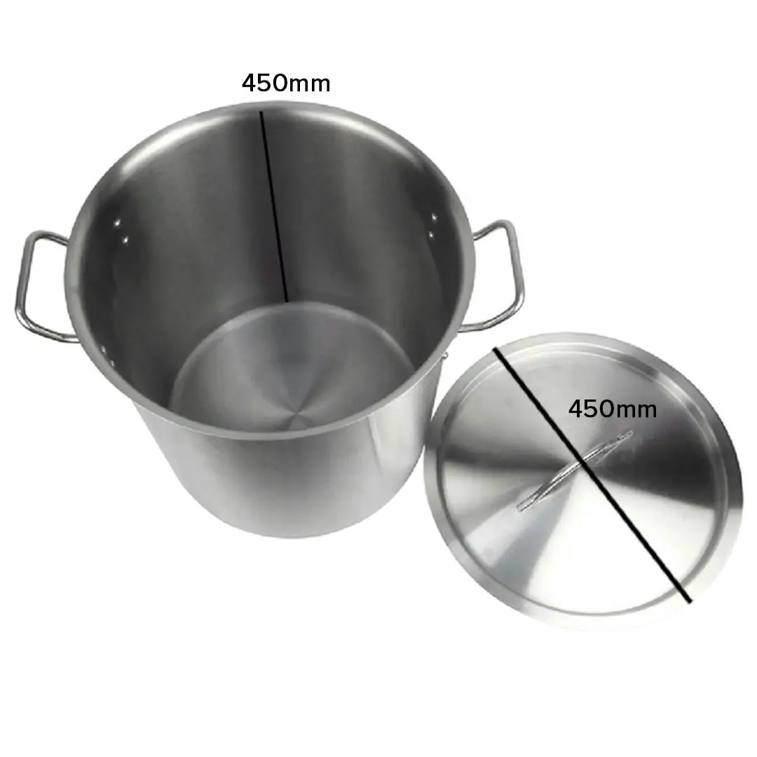 Soga Stock Pot 71L Top Grade Thick Stainless Steel Stockpot 18/10