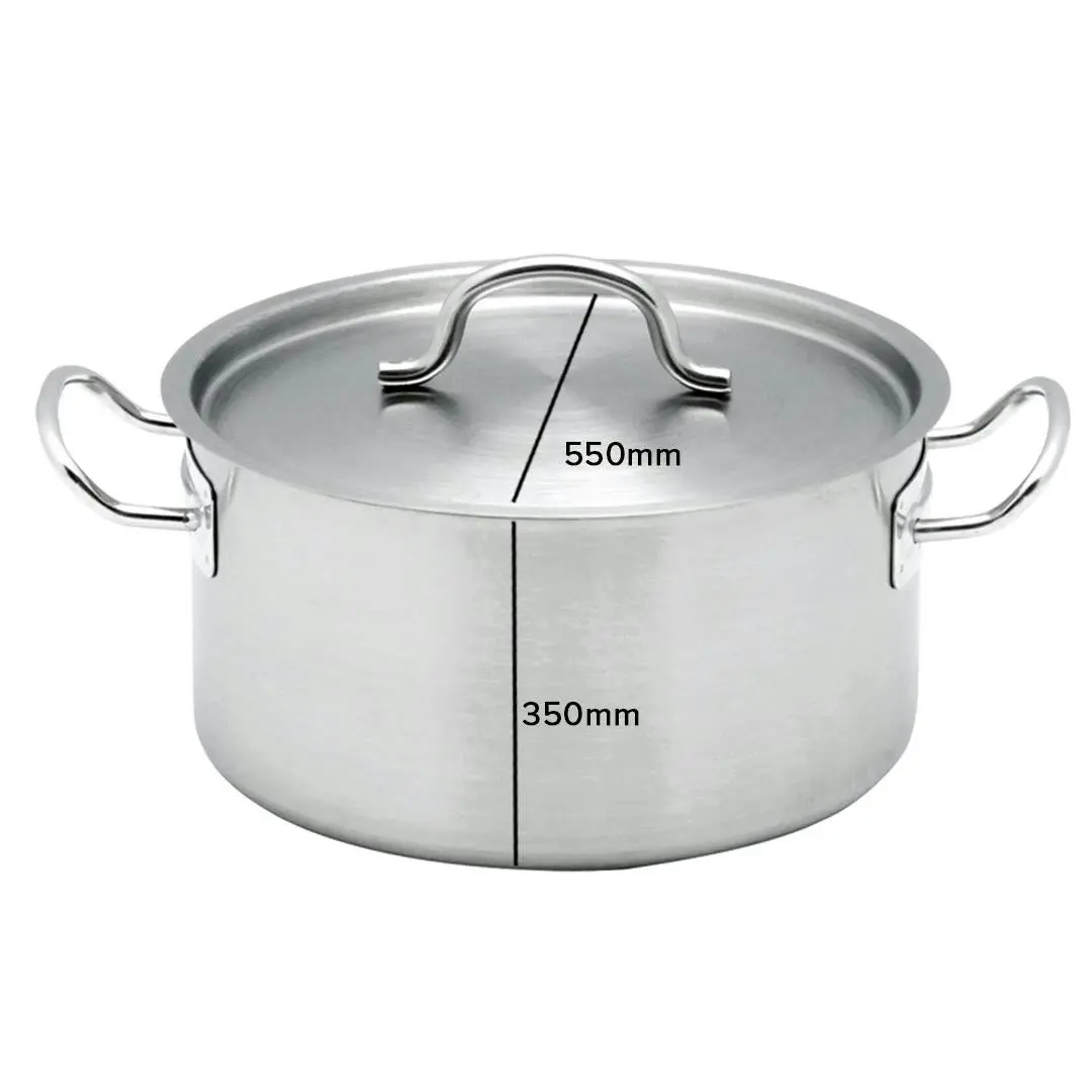 Soga Stock Pot 83L Top Grade Thick Stainless Steel Stockpot 18/10