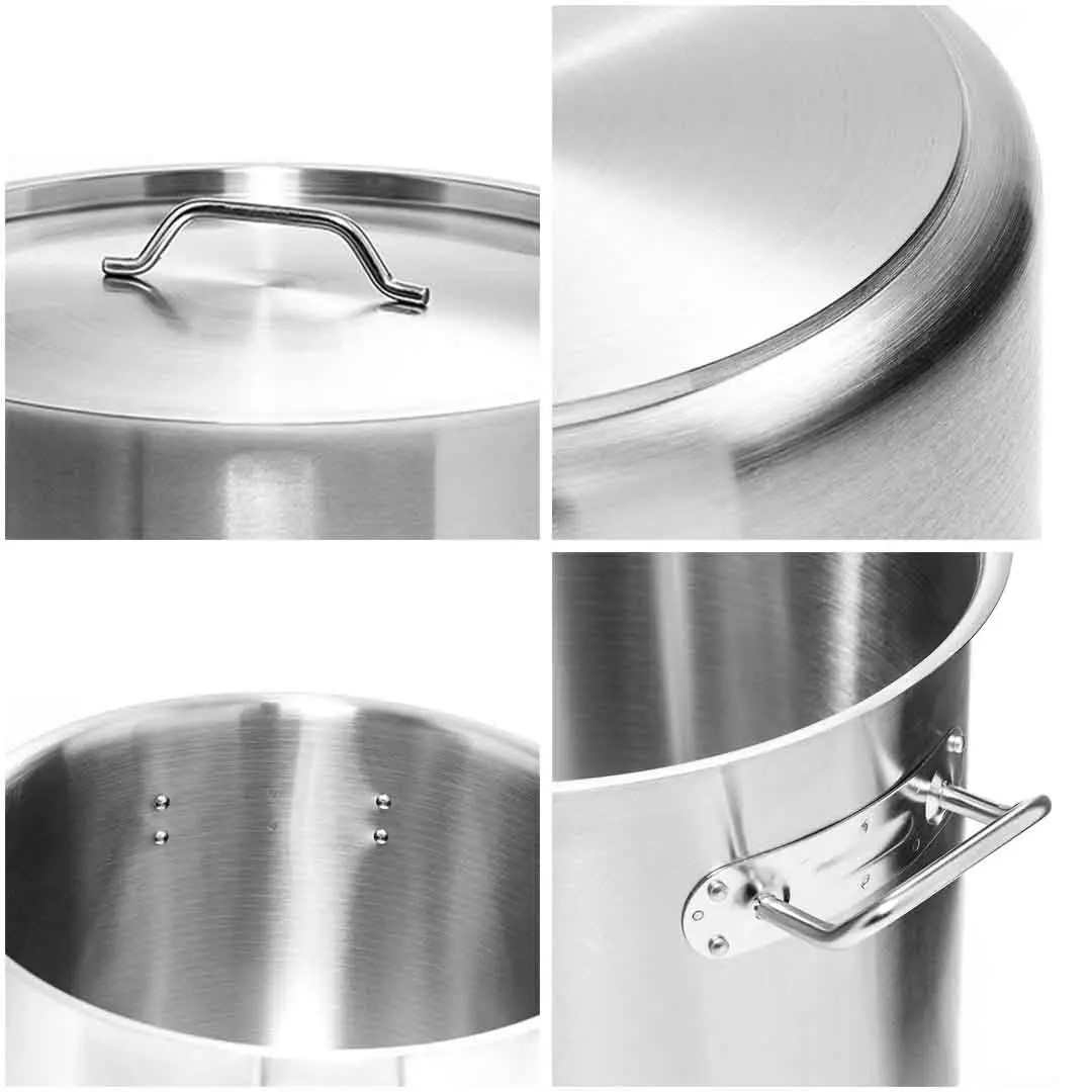 Soga Stock Pot 9L Top Grade Thick Stainless Steel Stockpot 18/10