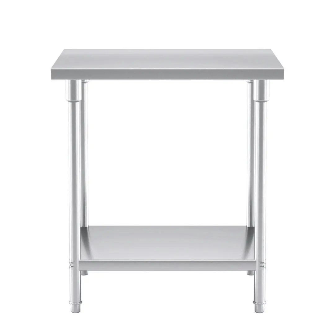 Soga 2-Tier Commercial Catering Kitchen Stainless Steel Prep Work Bench Table 80*70*85cm