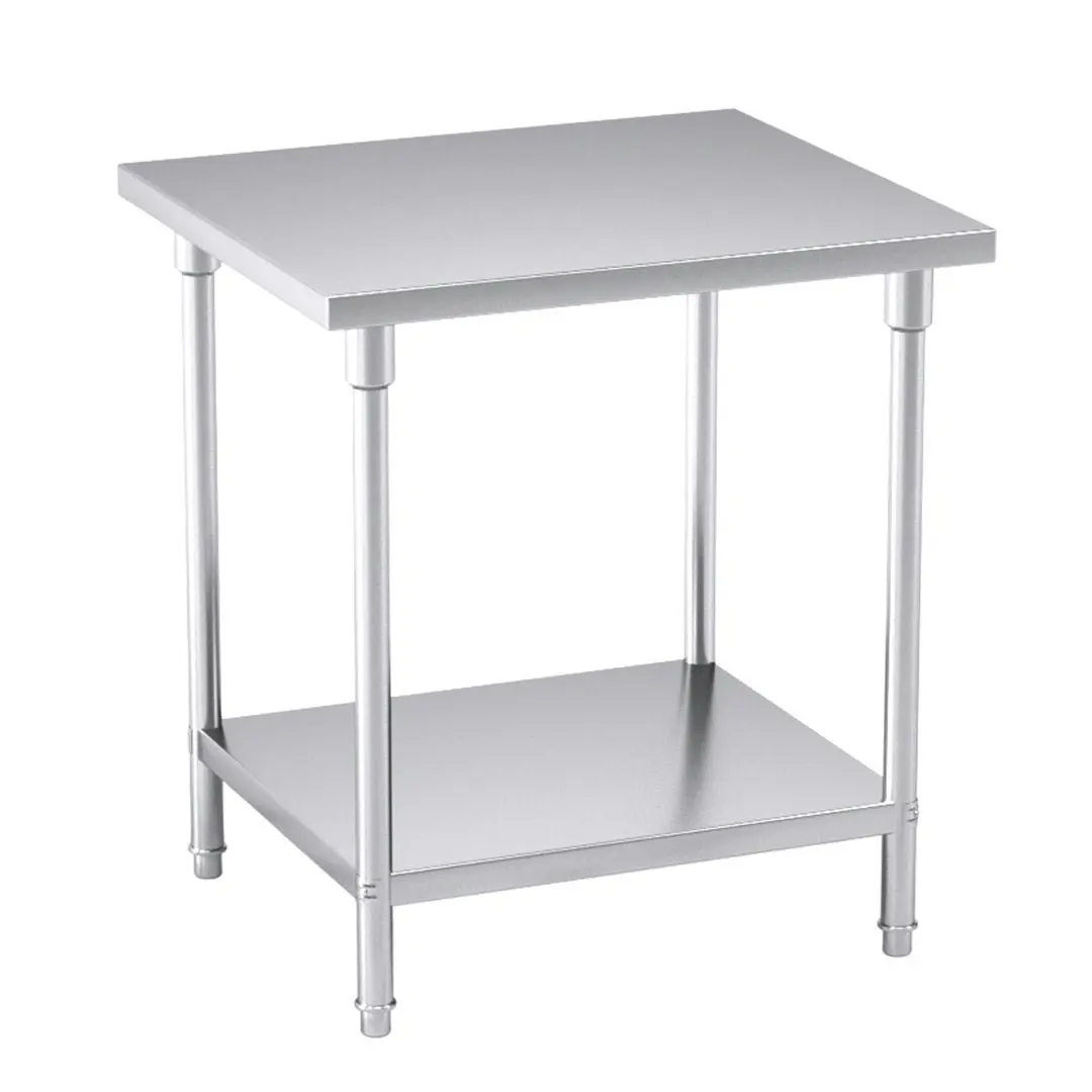 Soga 2-Tier Commercial Catering Kitchen Stainless Steel Prep Work Bench Table 80*70*85cm