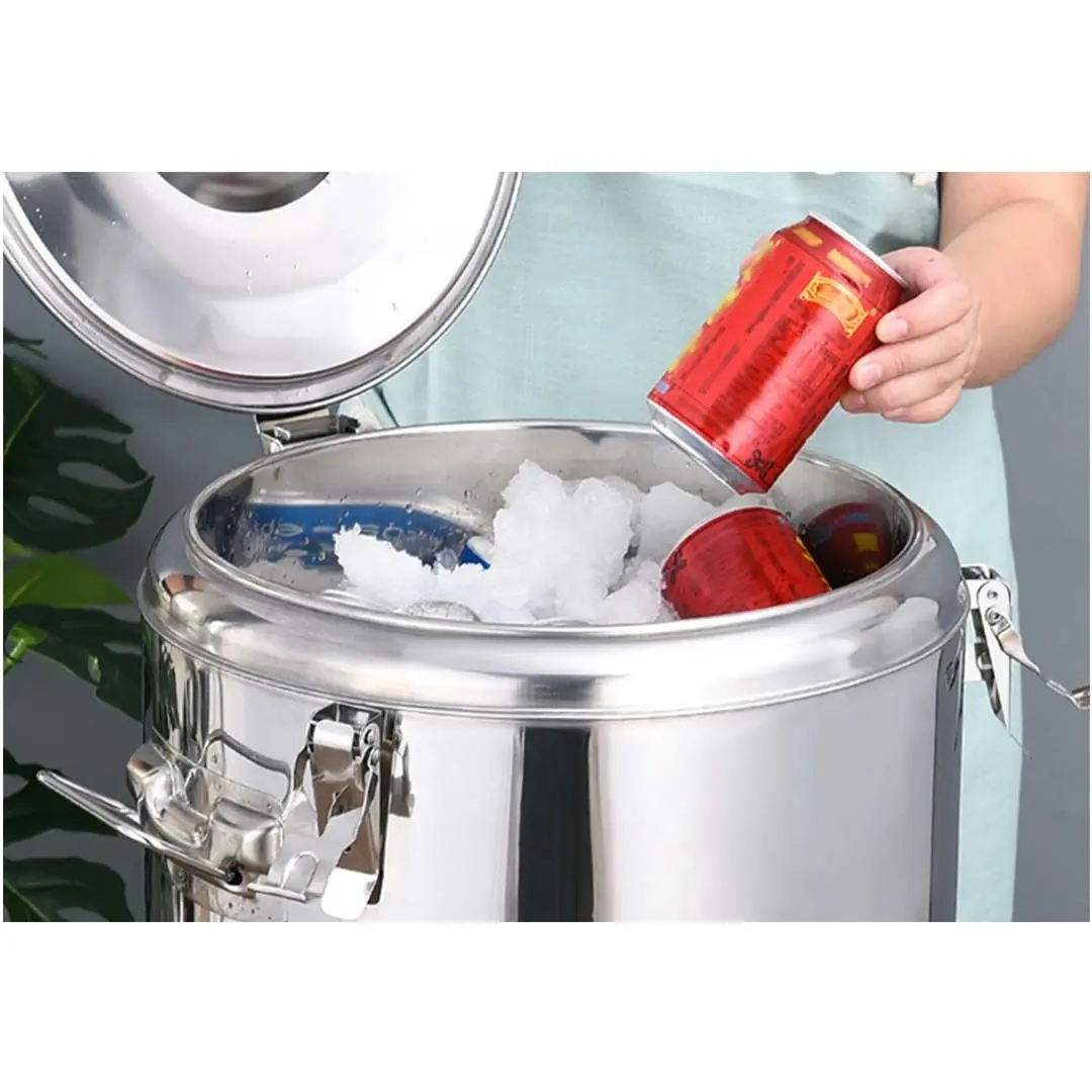 Soga 12L Stainless Steel Stock Pot Insulated Bar Beverage Container Dispenser with Tap