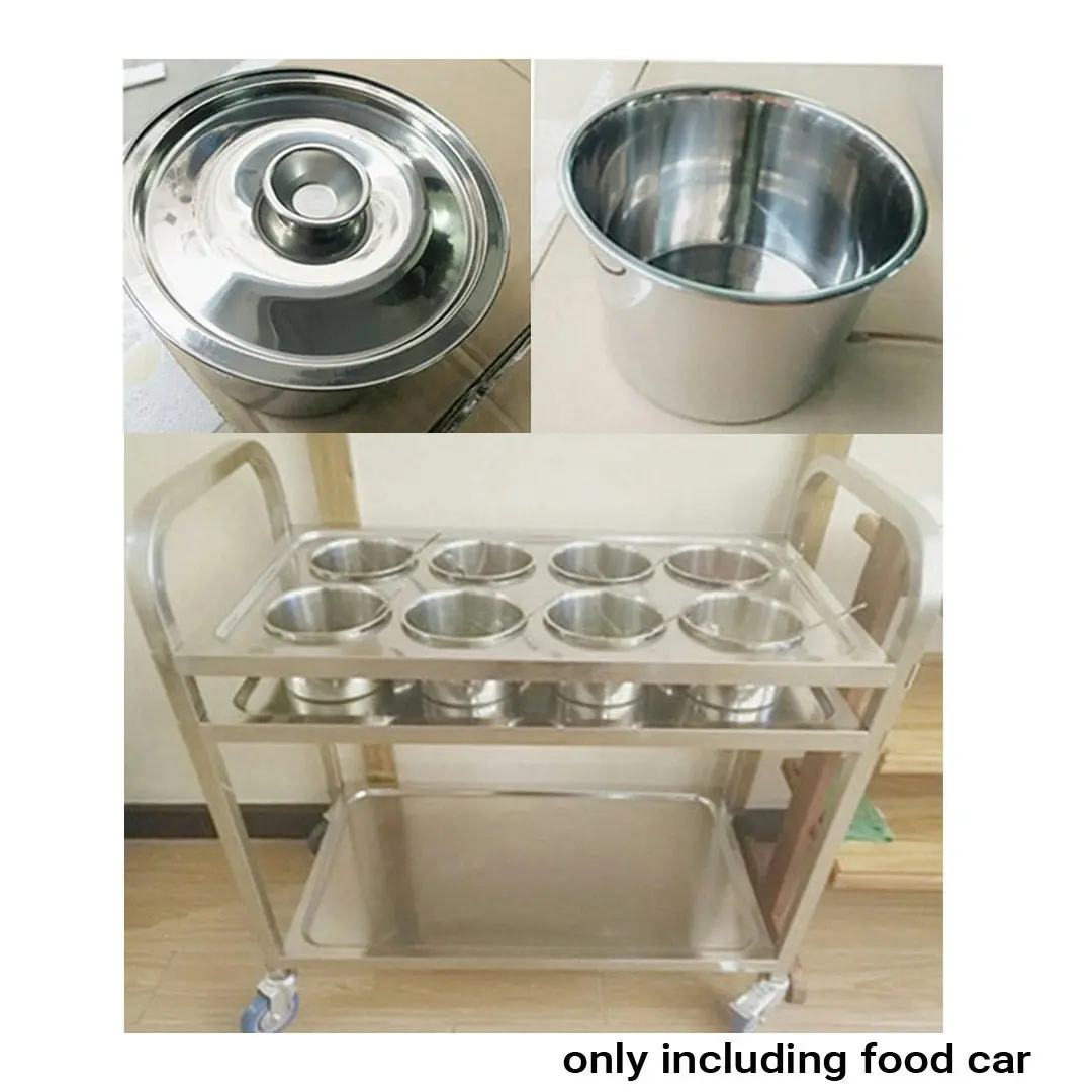 Soga 2 Tier Stainless Steel 8 Compartment Kitchen Seasoning Car Service Trolley Condiment Holder Cart Spice Bowl