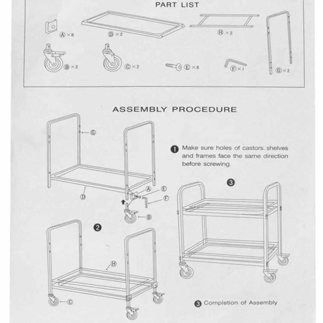 Soga 2 Tier Stainless Steel Drink Wine Food Utility Cart 75x40x84cm Small