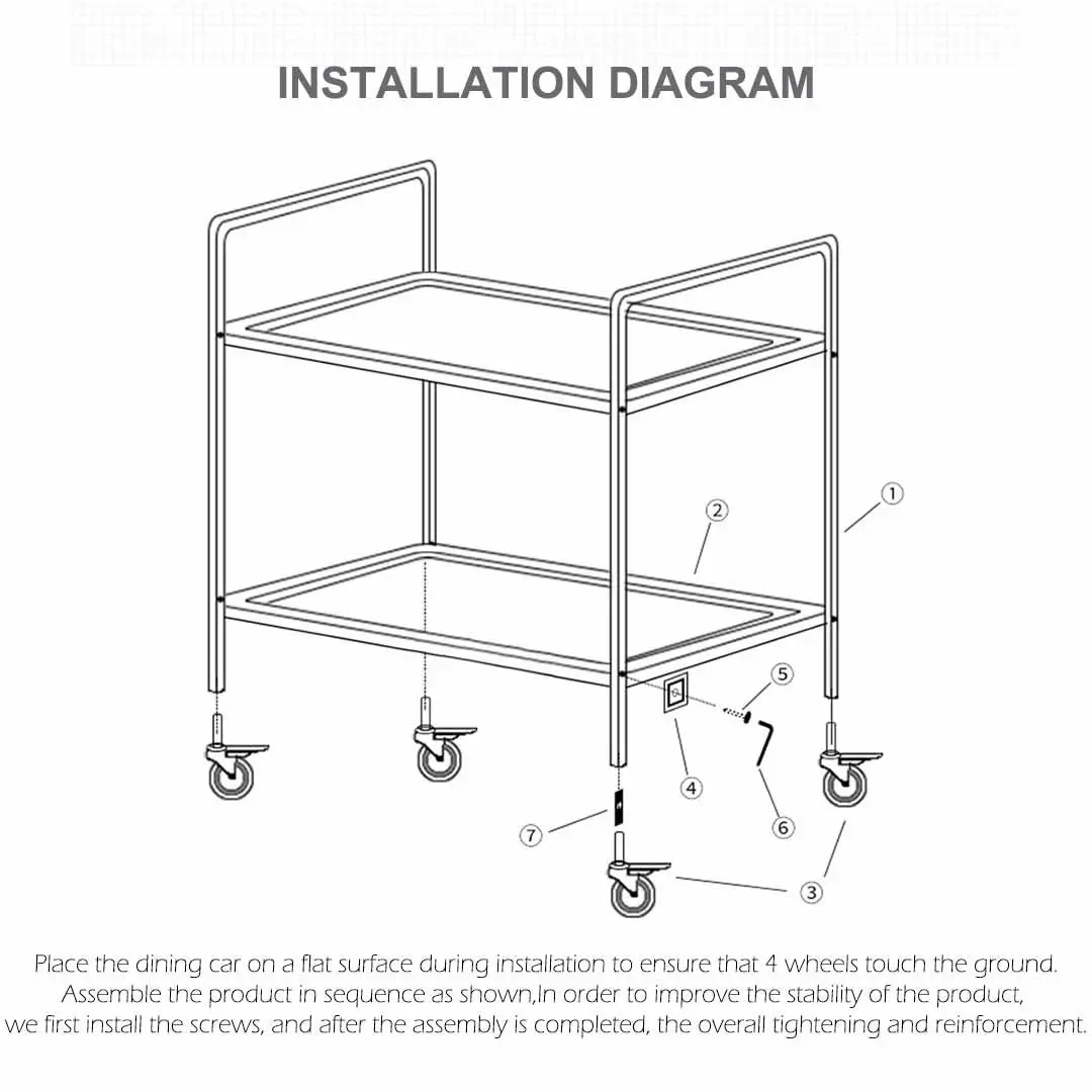 Soga 2 Tier Stainless Steel Kitchen Dining Food Cart Trolley Utility Round 81x46x85cm Small