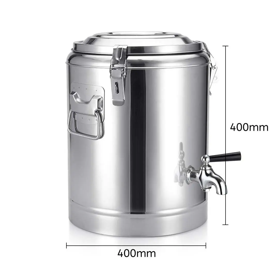 Soga 35L Stainless Steel Insulated Stock Pot Dispenser Hot & Cold Beverage Container With Tap