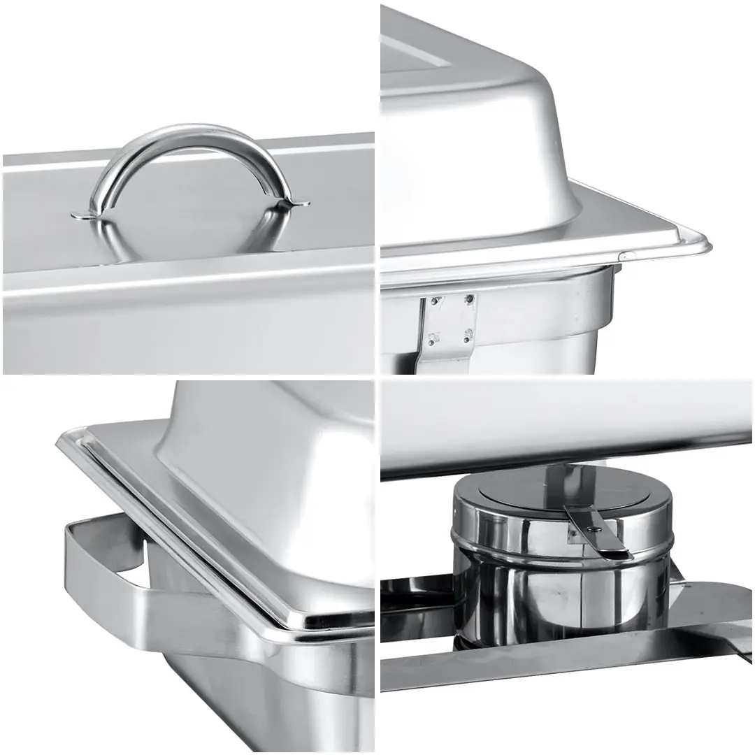 Soga 3L Triple Tray Stainless Steel Chafing Food Warmer Catering Dish