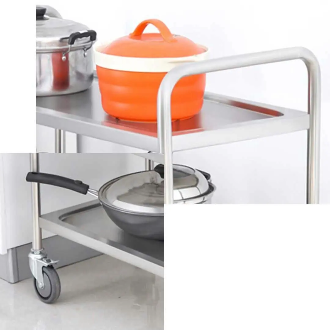 Soga 4 Tier Stainless Steel Kitchen Dining Food Cart Trolley Utility 860x540x1170