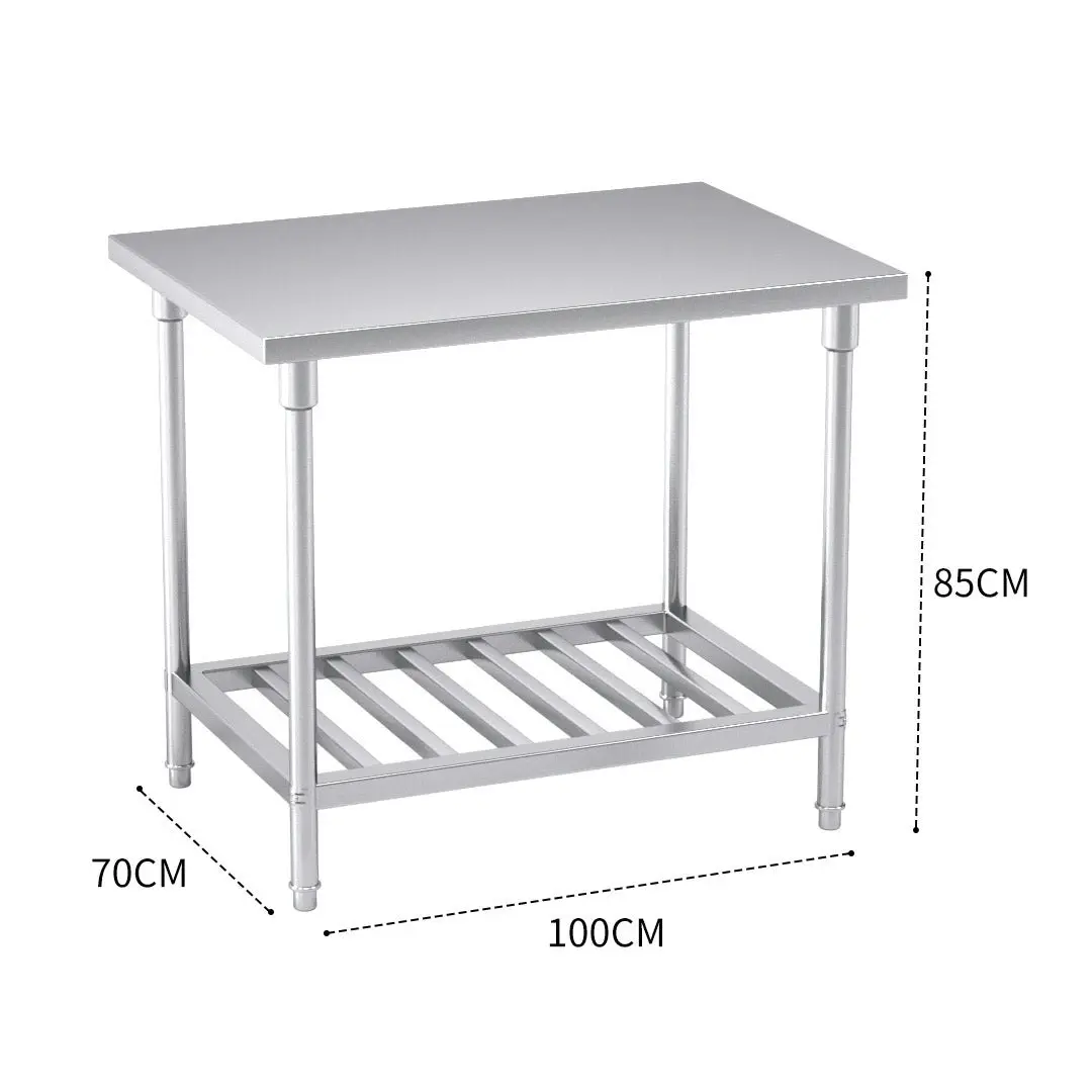 Soga Commercial Catering Kitchen Stainless Steel Prep Work Bench Table 100*70*85cm