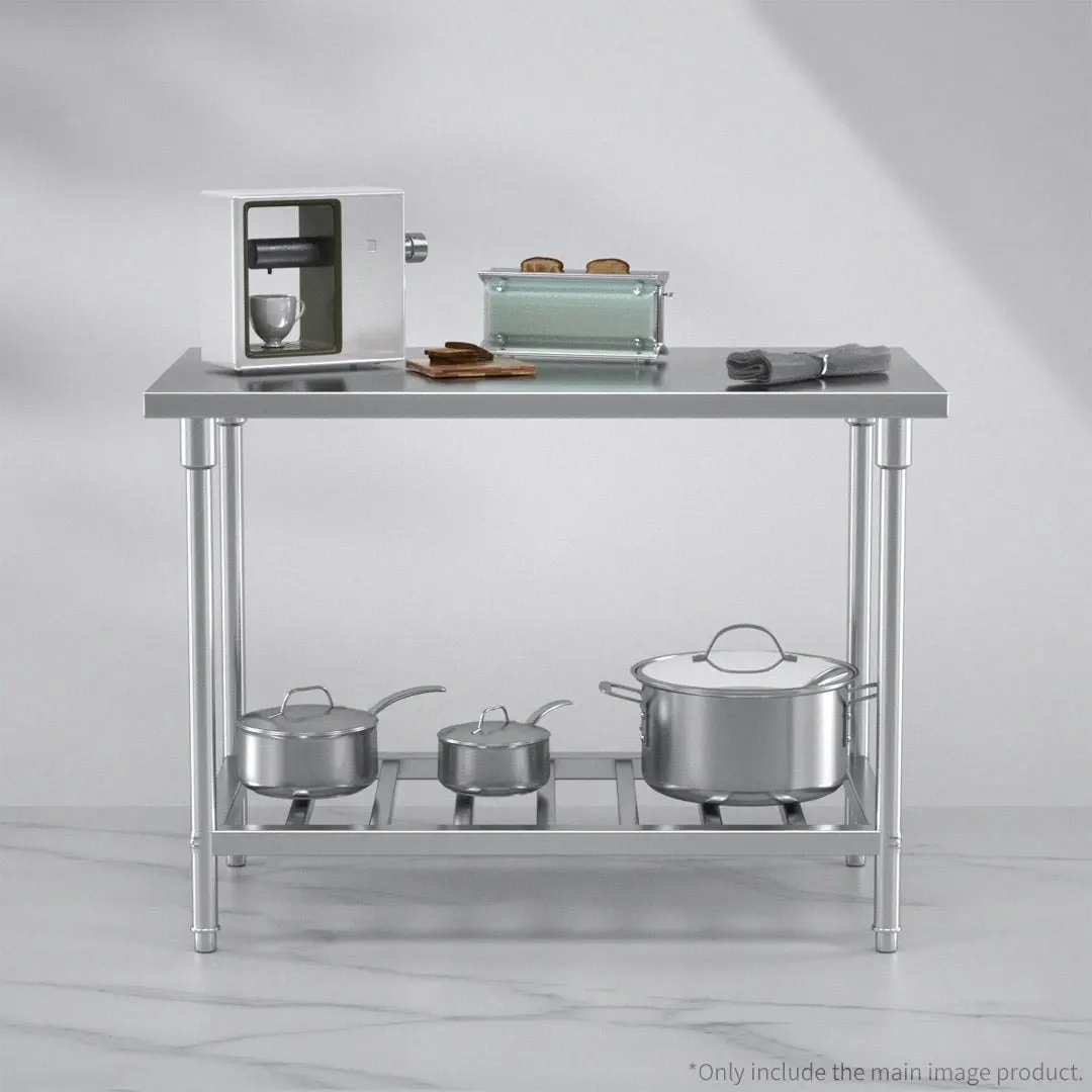 Soga Commercial Catering Kitchen Stainless Steel Prep Work Bench Table 120*70*85cm