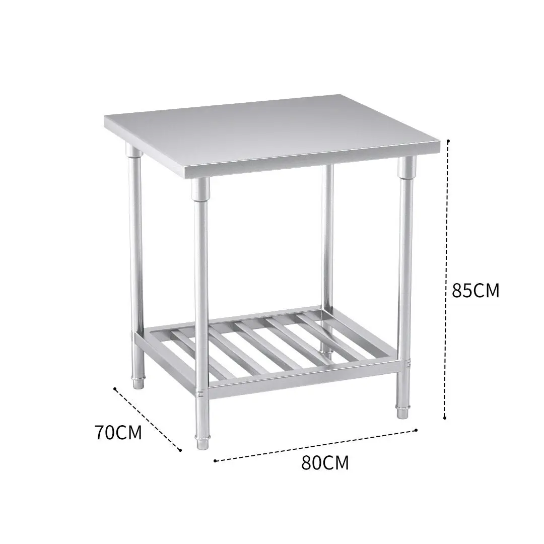 Soga Commercial Catering Kitchen Stainless Steel Prep Work Bench Table 80*70*85cm