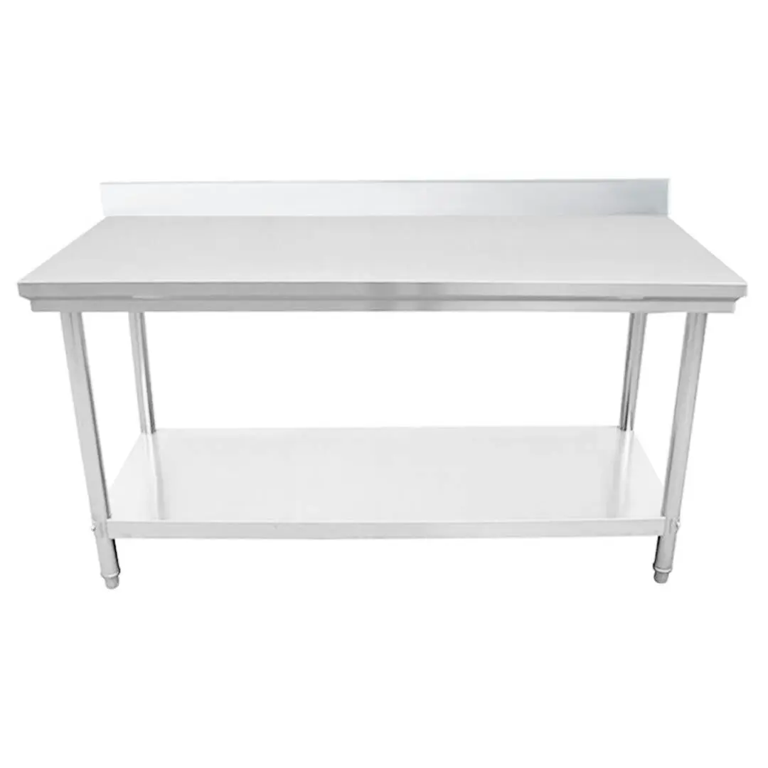 Soga Commercial Catering Kitchen Stainless Steel Prep Work Bench Table with Back-splash 80*70*85cm