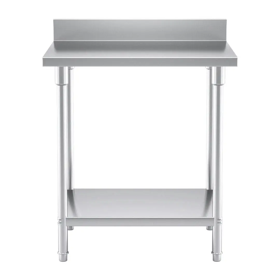 Soga Commercial Catering Kitchen Stainless Steel Prep Work Bench Table with Back-splash 80*70*85cm