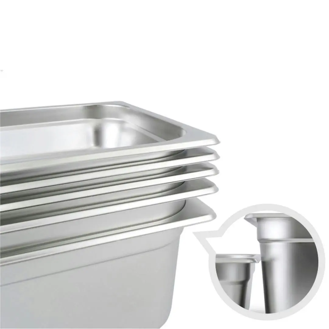 Soga Gastronorm GN Pan Full Size 1/3 GN Pan 15cm Deep Stainless Steel Tray