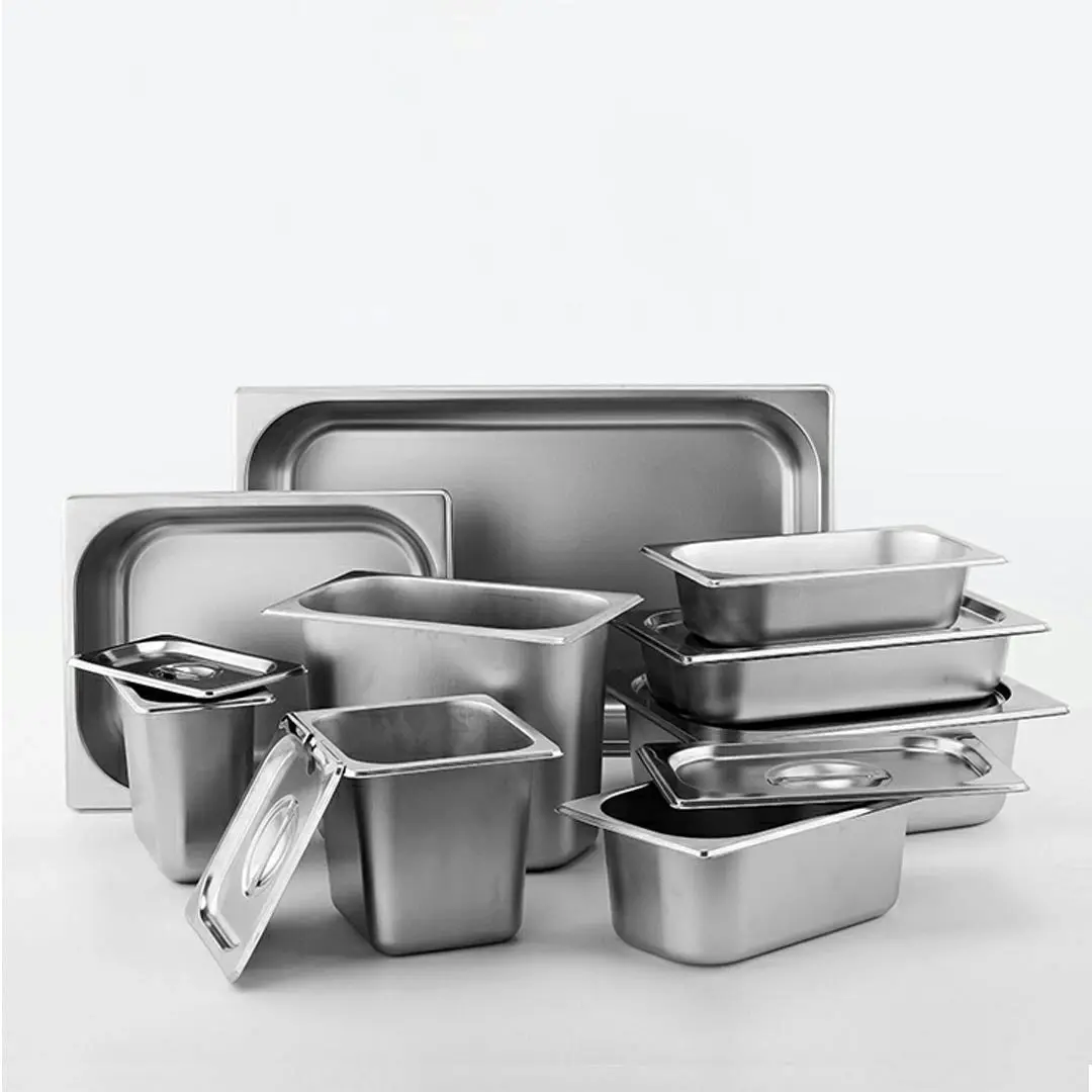 Soga Gastronorm GN Pan Full Size 1/3 GN Pan 15cm Deep Stainless Steel Tray