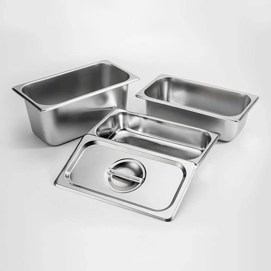 Soga Gastronorm GN Pan Full Size 1/3 GN Pan 15cm Deep Stainless Steel Tray