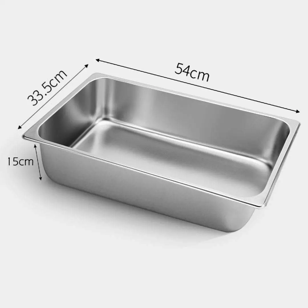 Soga Gastronorm GN Pan Full Size 1/1 GN Pan 15cm Deep Stainless Steel Tray