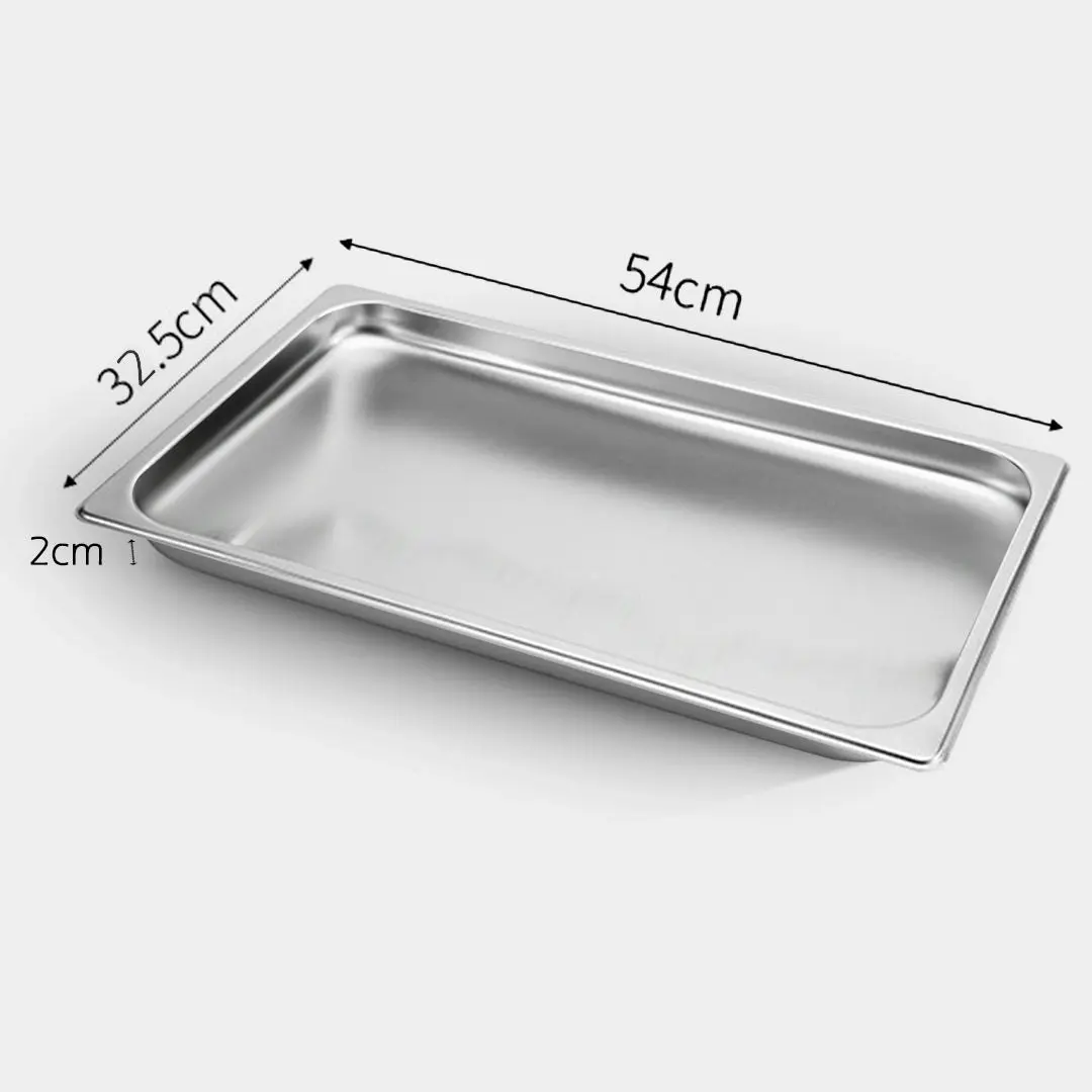 Soga Gastronorm GN Pan Full Size 1/1 GN Pan 2cm Deep Stainless Steel Tray