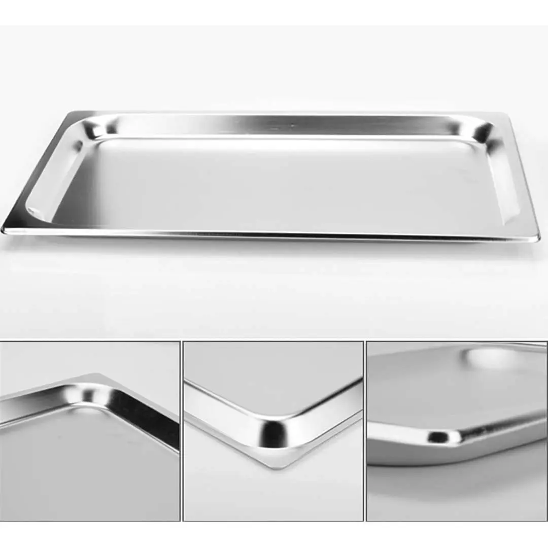 Soga Gastronorm GN Pan Full Size 1/1 GN Pan 2cm Deep Stainless Steel Tray