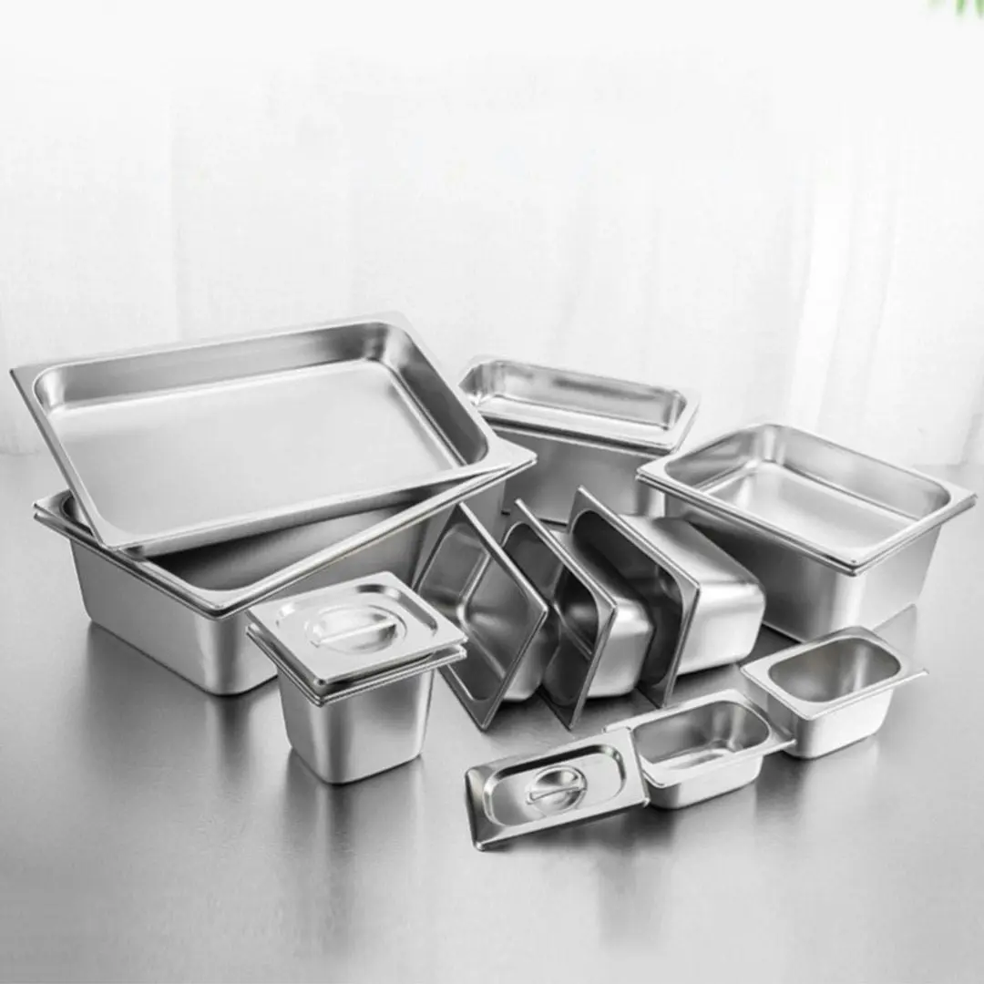 Soga Gastronorm GN Pan Full Size 1/1 GN Pan 4cm Deep Stainless Steel Tray