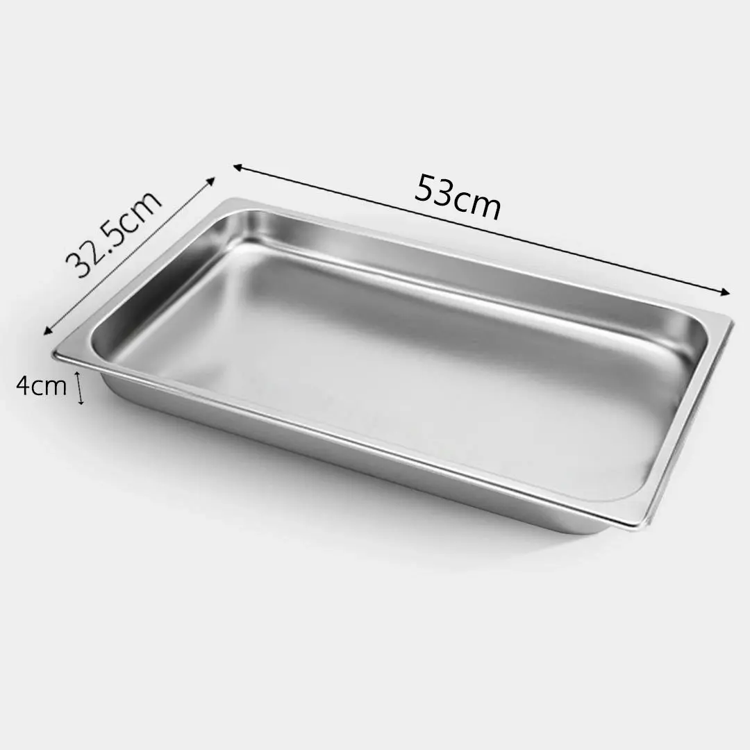 Soga Gastronorm GN Pan Full Size 1/1 GN Pan 4cm Deep Stainless Steel Tray