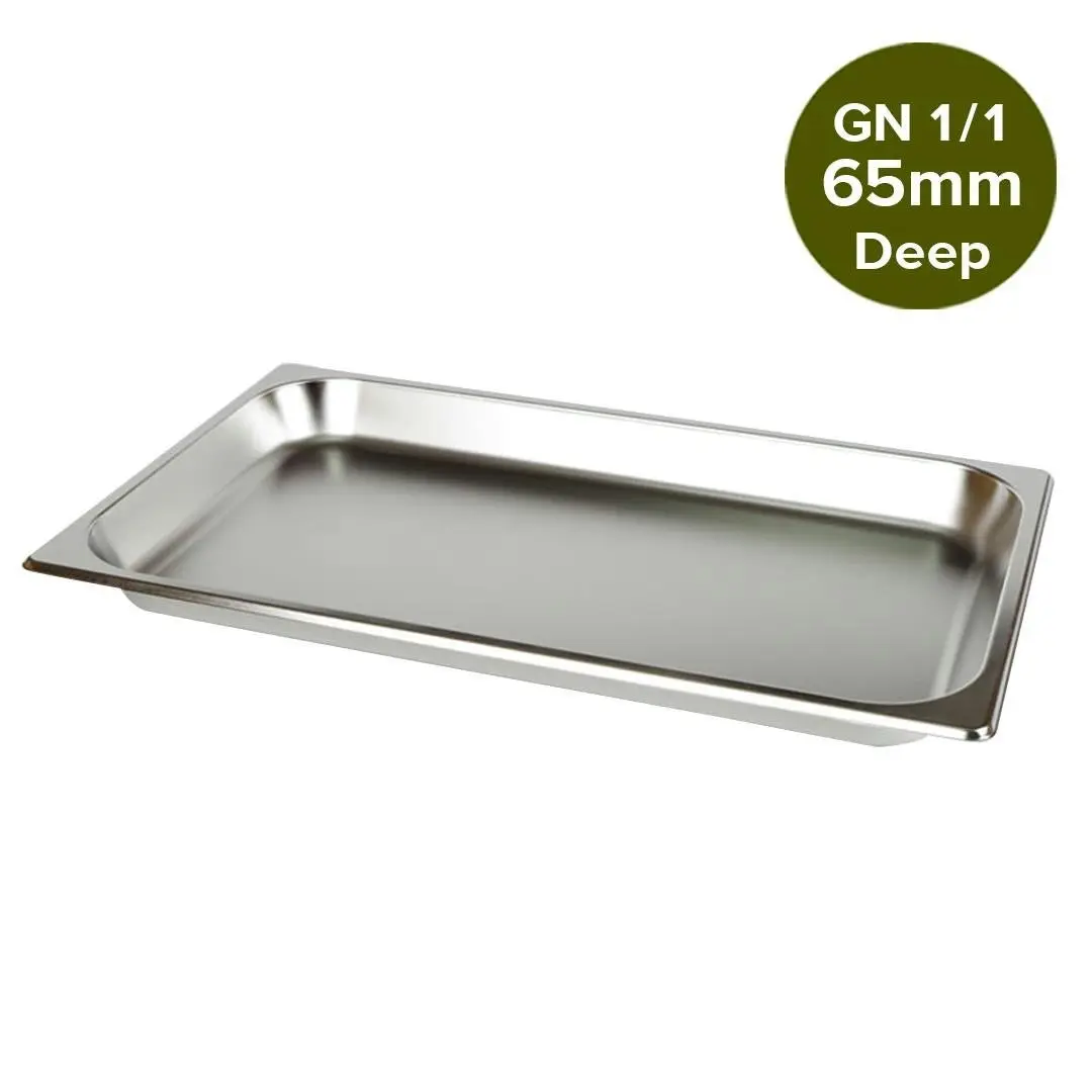 Soga Gastronorm GN Pan Full Size 1/1 GN Pan 6.5cm Deep Stainless Steel Tray