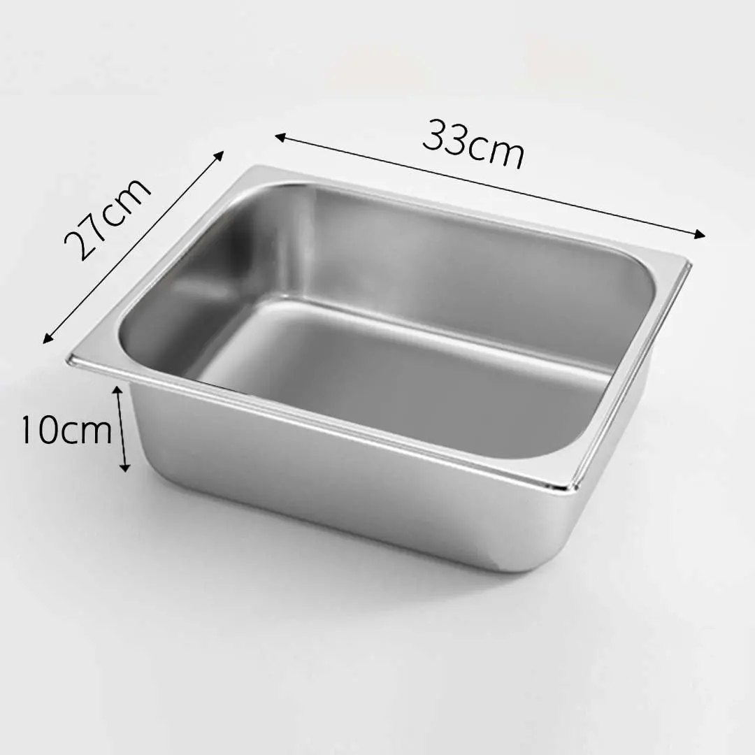 Soga Gastronorm GN Pan Full Size 1/2 GN Pan 10cm Deep Stainless Steel Tray