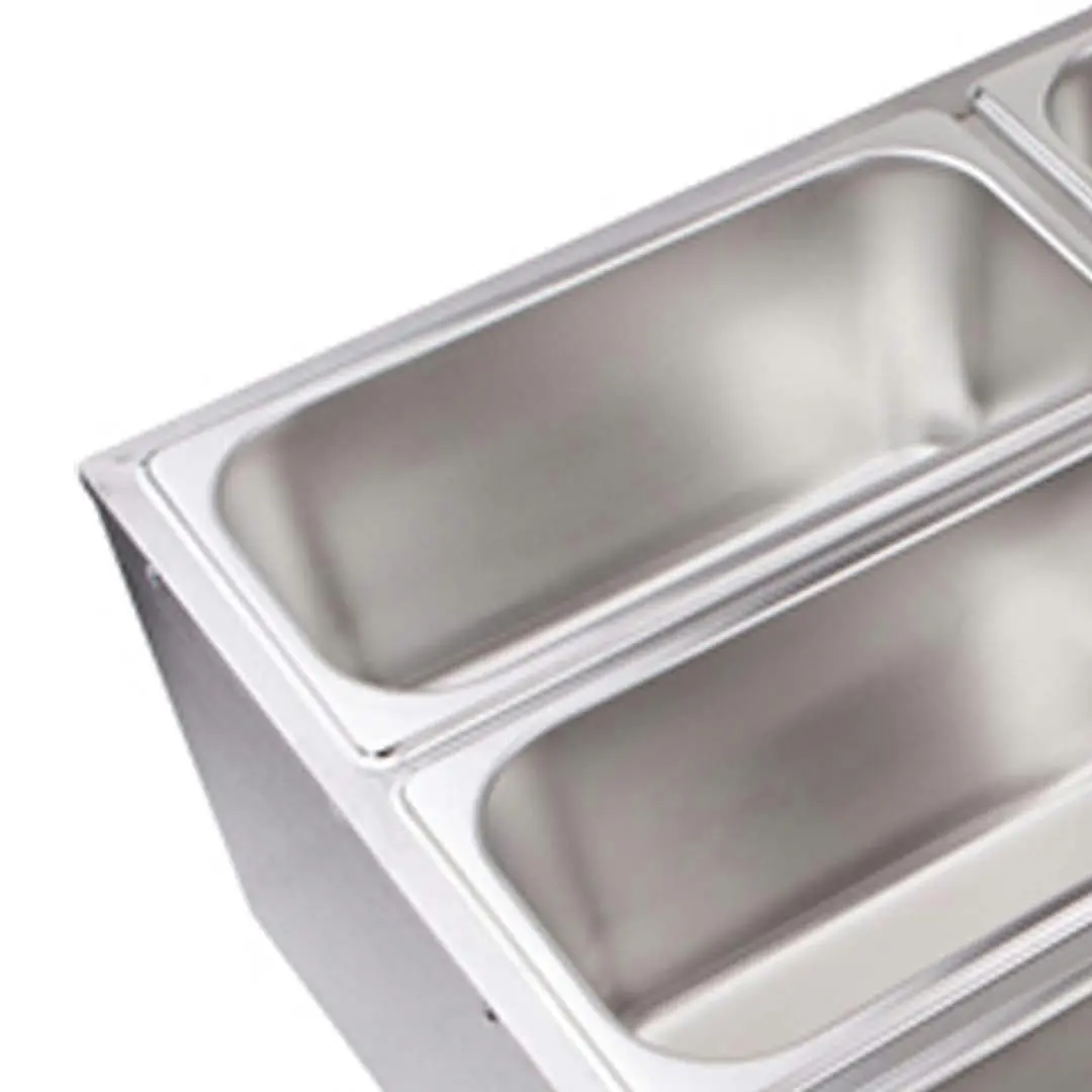 Soga Stainless Steel 2 X 1/2 GN Pan Electric Bain-Marie Food Warmer with Lid