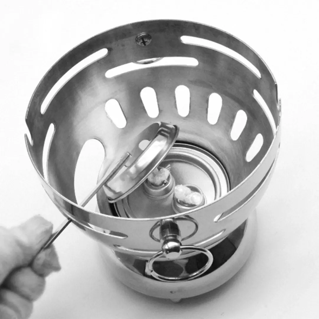 Soga Stainless Steel Mini Asian Buffet Hot Pot Single Person Shabu Alcohol Stove Burner with Glass Lid