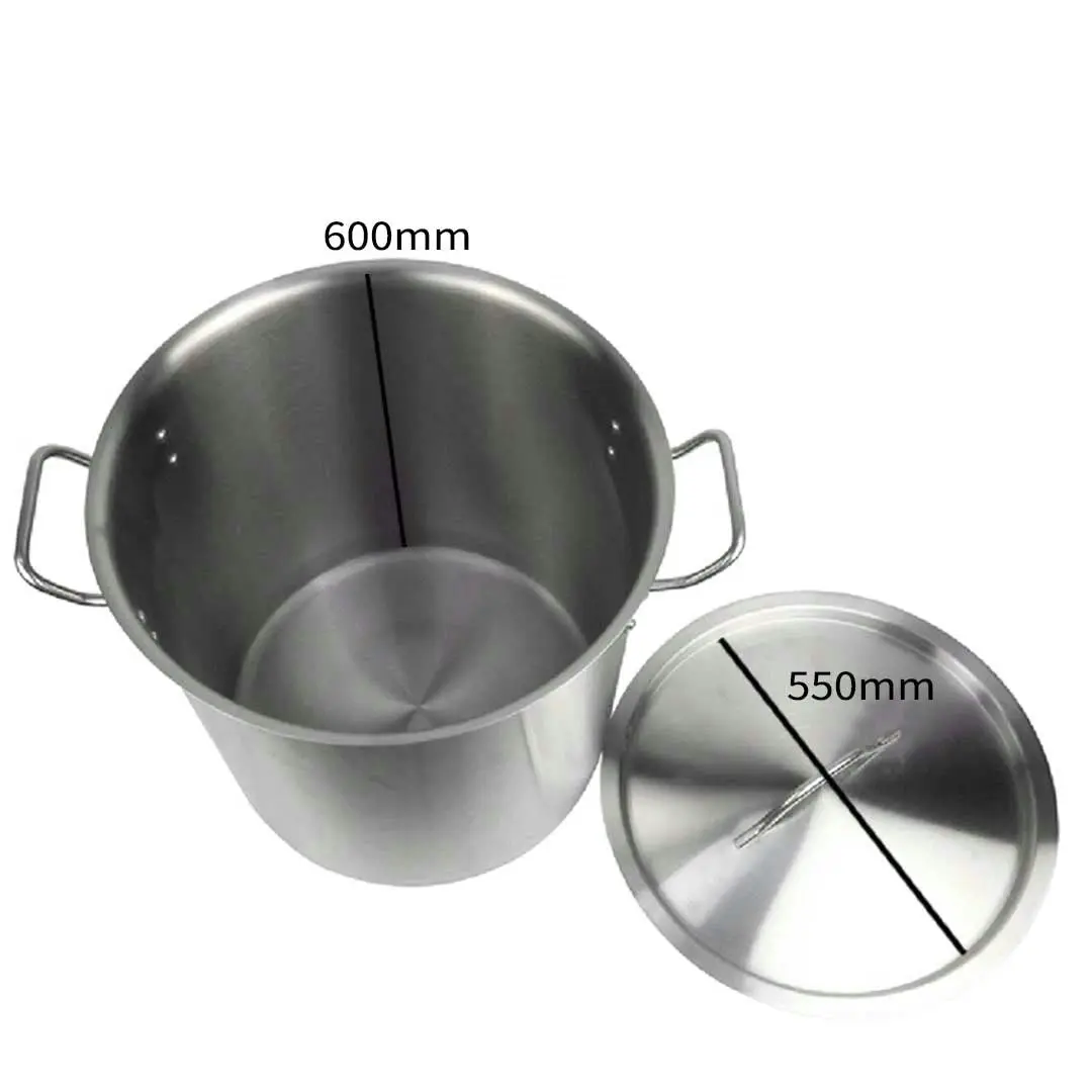 Soga Stock Pot 143L Top Grade Thick Stainless Steel Stockpot 18/10