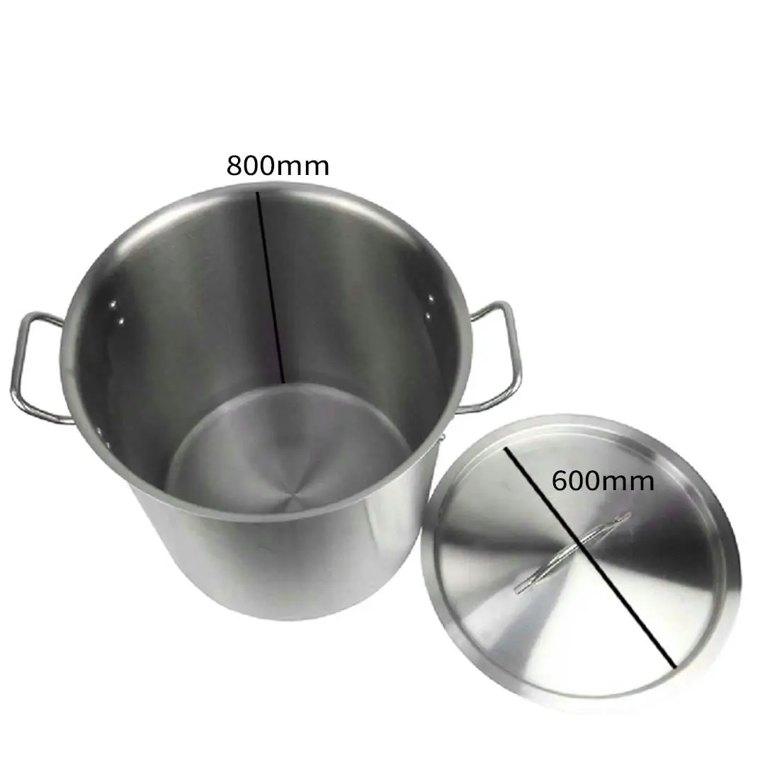 Soga Stock Pot 225L Top Grade Thick Stainless Steel Stockpot 60CMX80CM 18/10