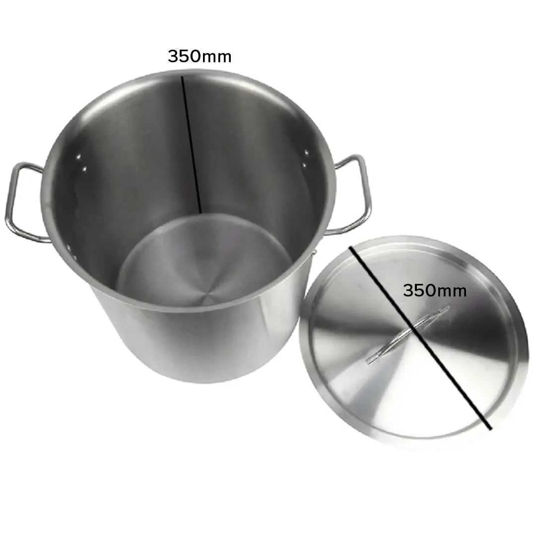 Soga Stock Pot 33L Top Grade Thick Stainless Steel Stockpot 18/10