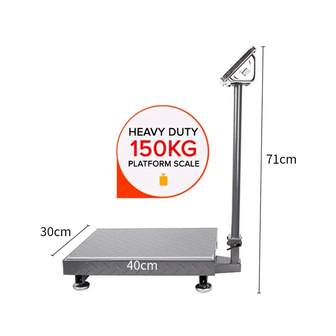 Soga 150kg Electronic Digital Platform Scale Computing Shop Postal Weight Black