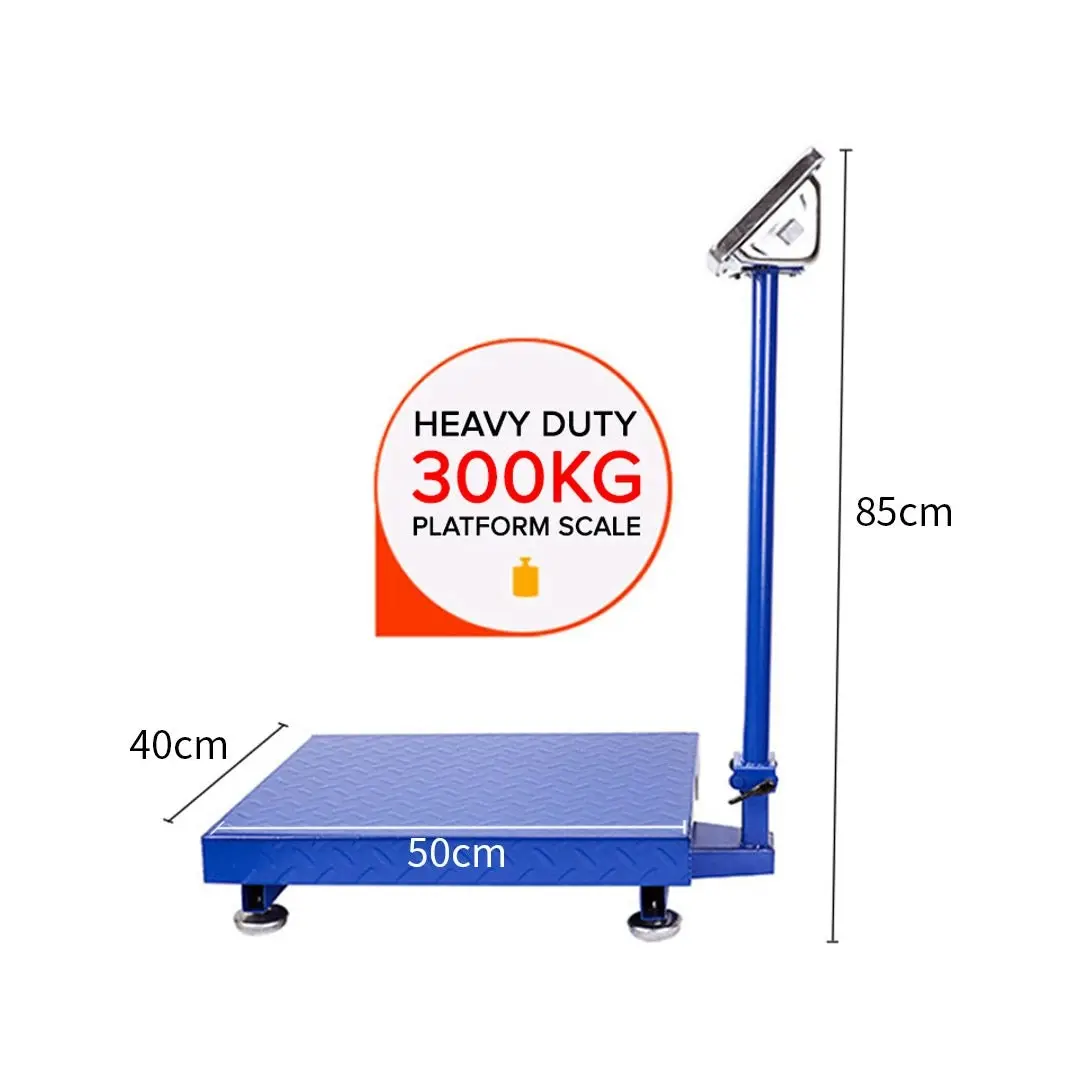 Soga 300kg Electronic Digital Platform Scale Computing Shop Postal Scales Weight Blue