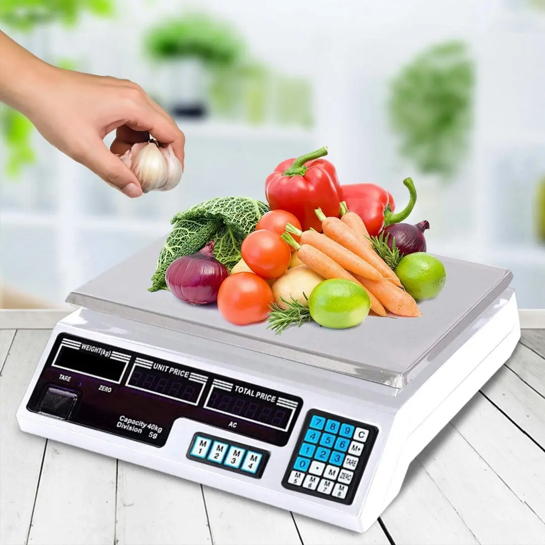 Soga 40kg Digital Kitchen Scales Shop Electronic Weight Scale Food White