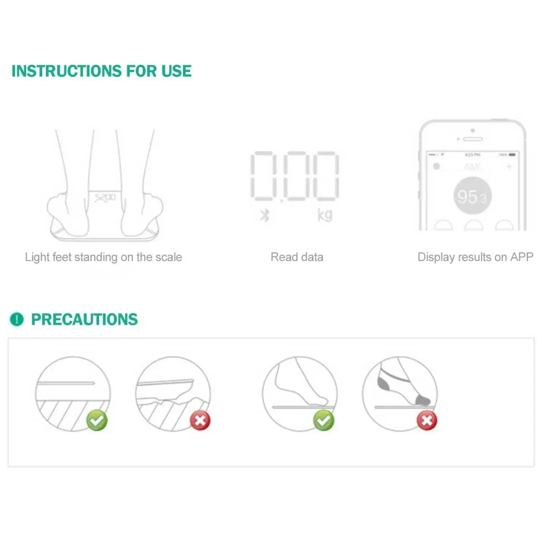 Soga Wireless Bluetooth Digital Body Fat Scale Bathroom Health Analyser Weight Black