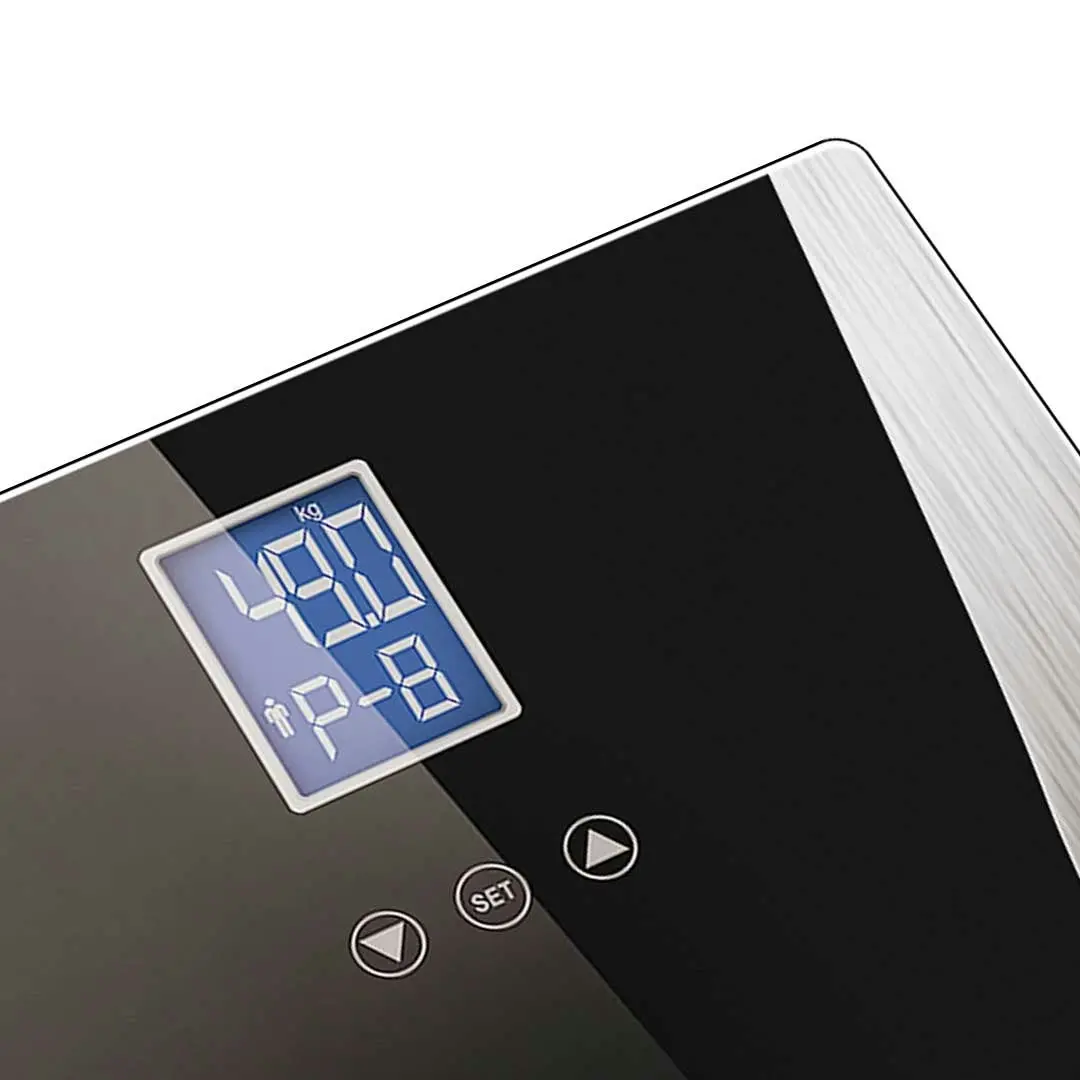 Soga Wireless Digital Body Fat LCD Bathroom Weighing Scale Electronic Weight Tracker Black