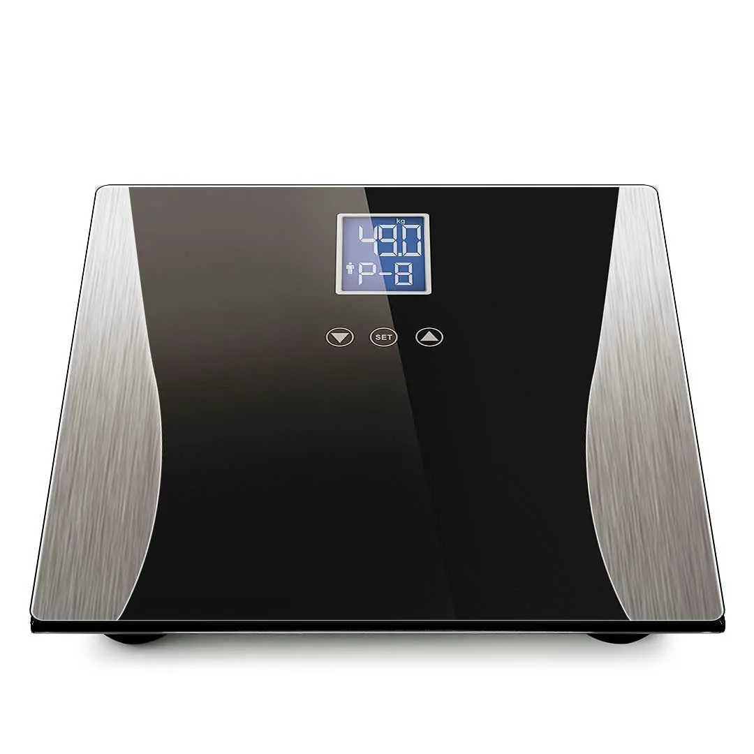 Soga Wireless Digital Body Fat LCD Bathroom Weighing Scale Electronic Weight Tracker Black