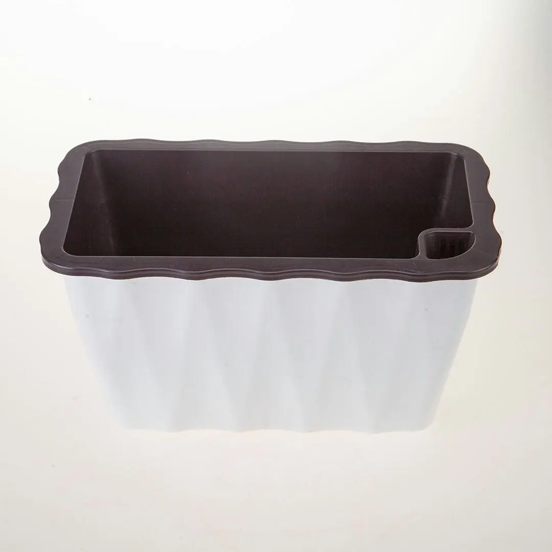 Soga 35cm Small White Rectangular Flowerpot Vegetable Herb Flower Outdoor Plastic Box Garden Decor