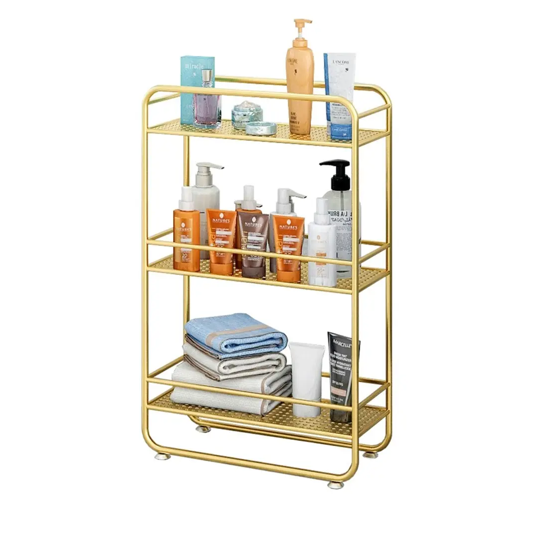 Soga 3 Tier Rectangular Bathroom Shelf Multifunctional Storage Display Rack Organiser