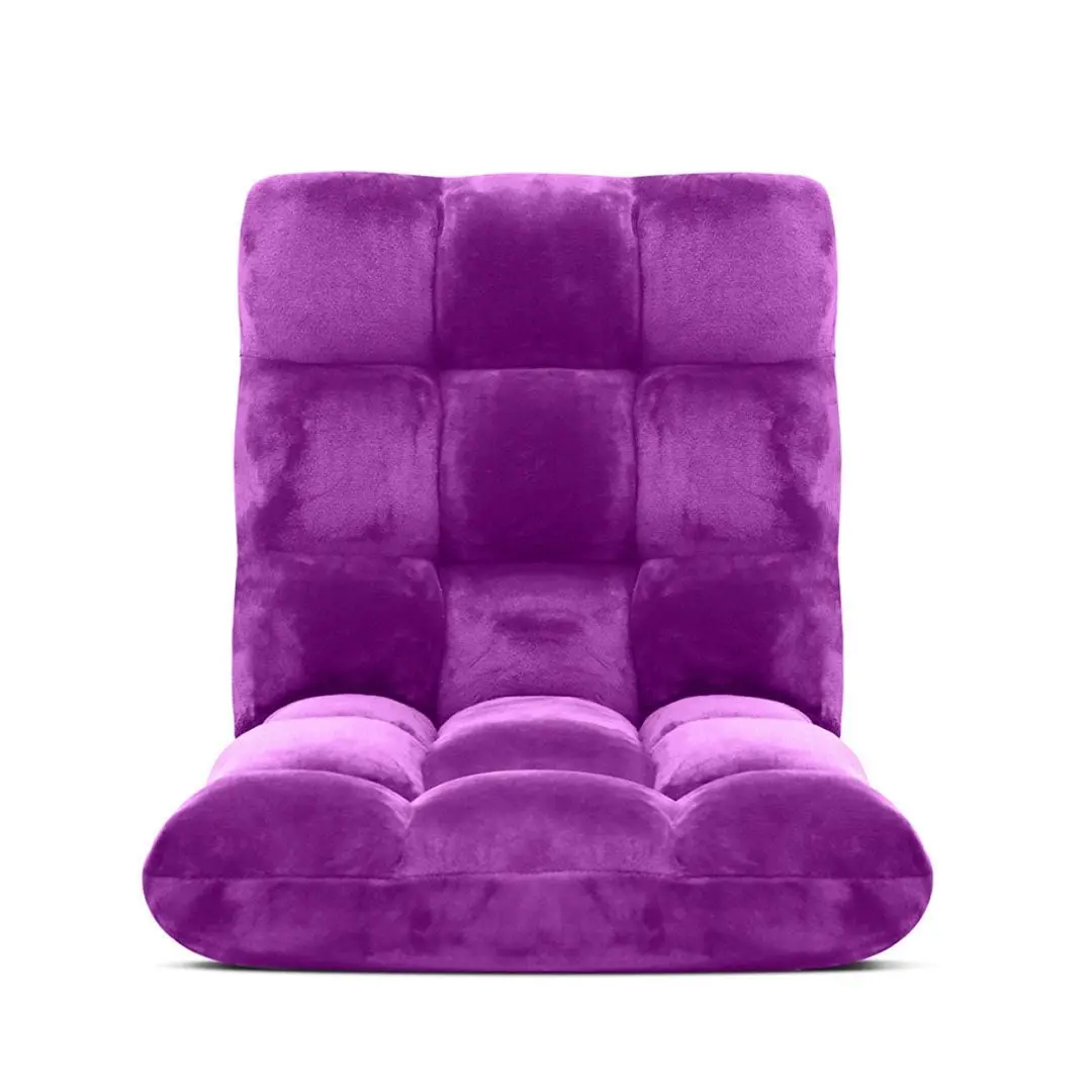 Soga Floor Recliner Folding Lounge Sofa Futon Couch Folding Chair Cushion Purple