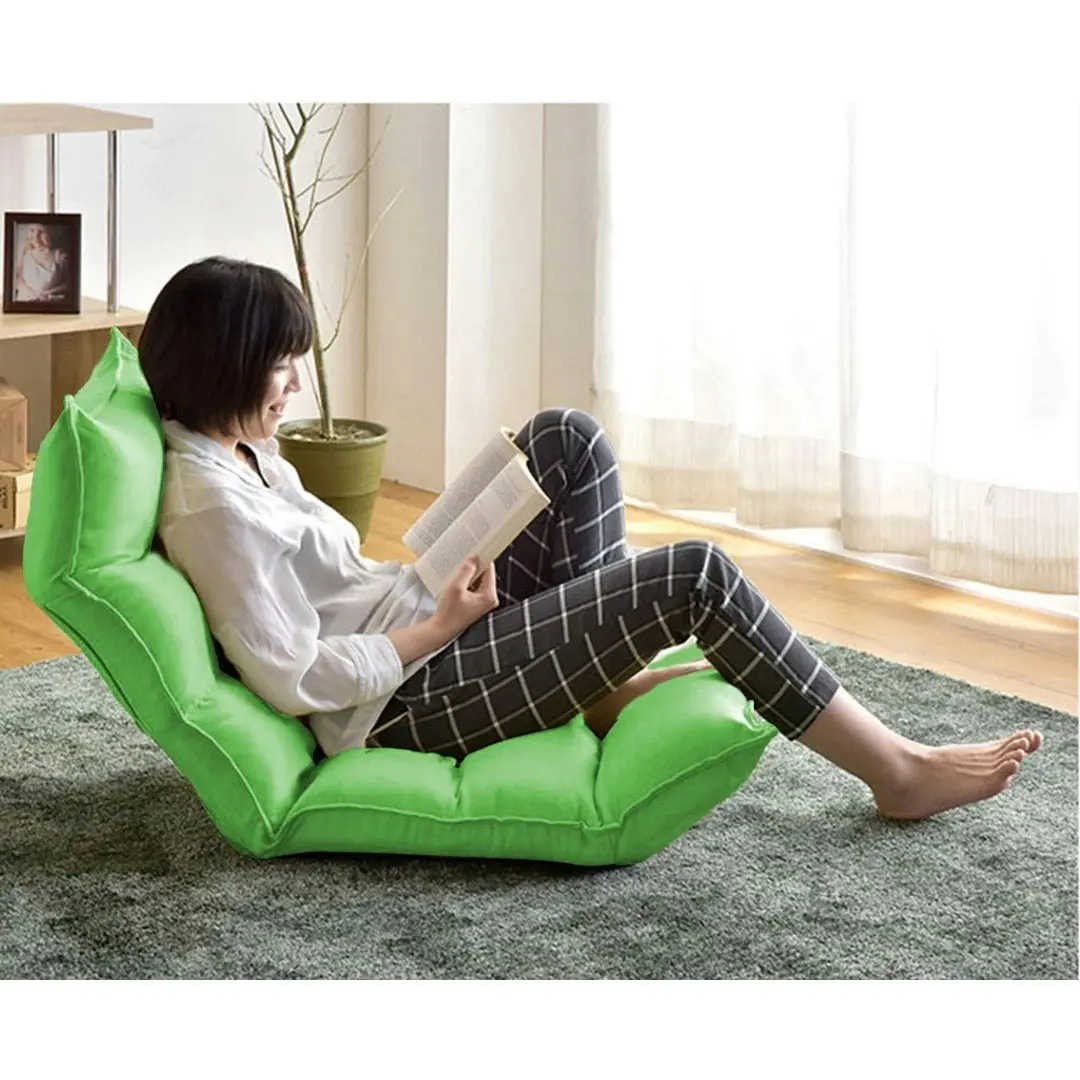 Soga Foldable Tatami Floor Sofa Bed Meditation Lounge Chair Recliner Lazy Couch Green