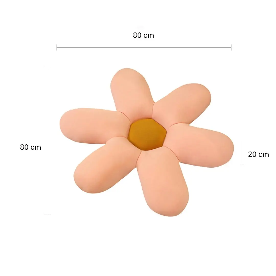 Soga Pink Daisy Flower Shape Cushion Soft Leaning Bedside Pad Floor Plush Pillow Home Decor