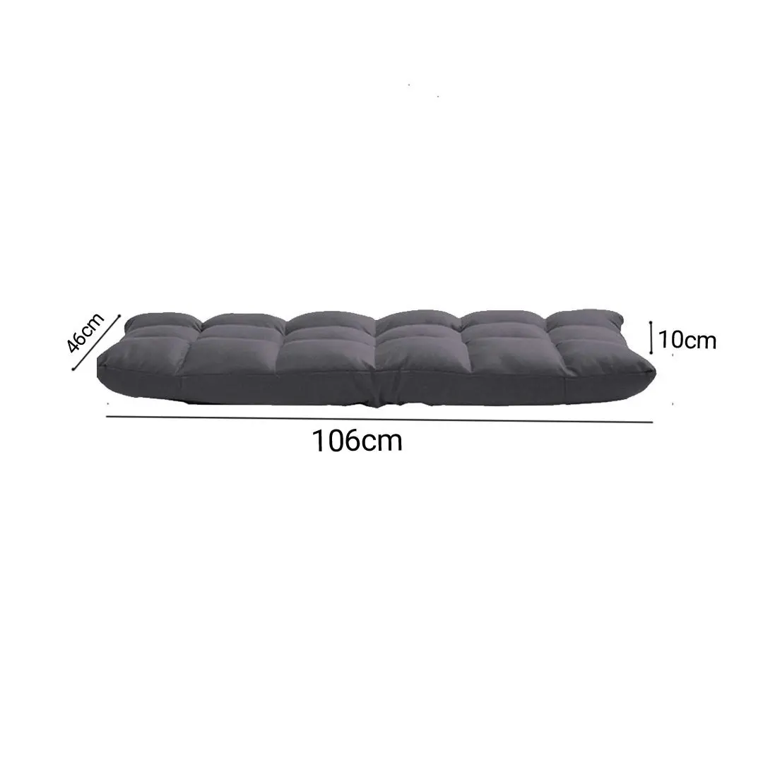 Soga Grey Lounge Floor Recliner Adjustable Gaming Sofa Bed Foldable Indoor Outdoor Backrest Seat Home Office Decor