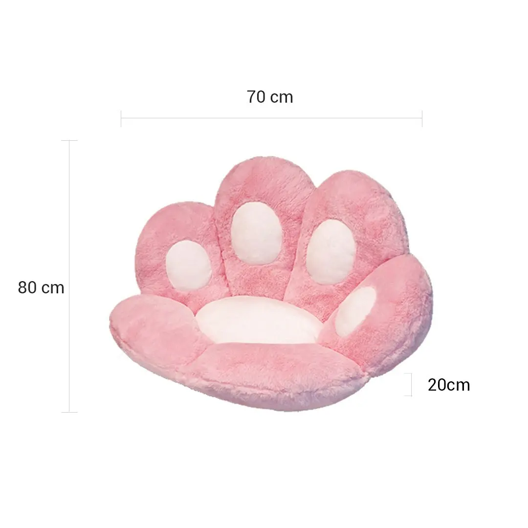 Soga 80cm Pink Paw Shape Cushion Warm Lazy Sofa Decorative Pillow Backseat Plush Mat Home Decor