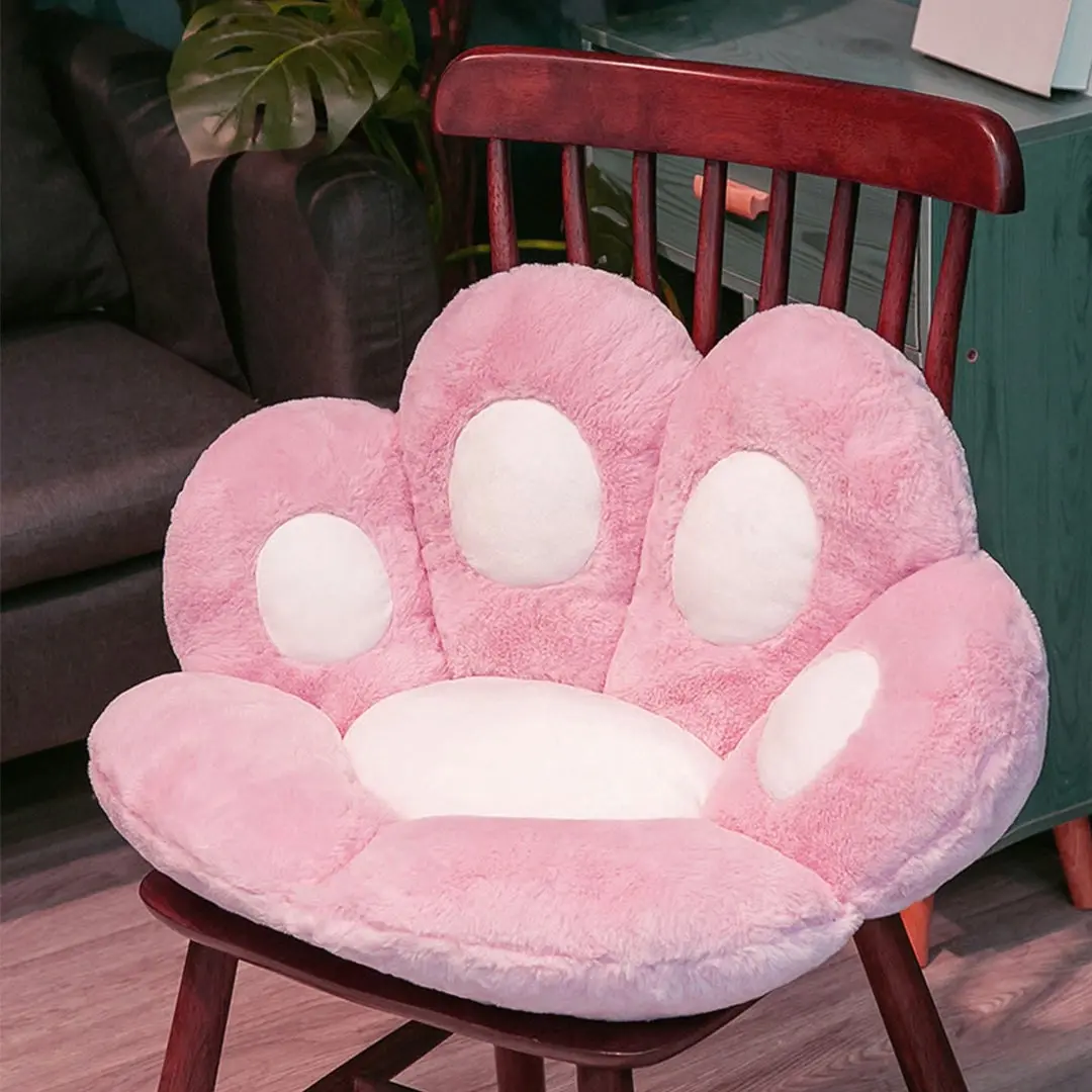 Soga 80cm Pink Paw Shape Cushion Warm Lazy Sofa Decorative Pillow Backseat Plush Mat Home Decor