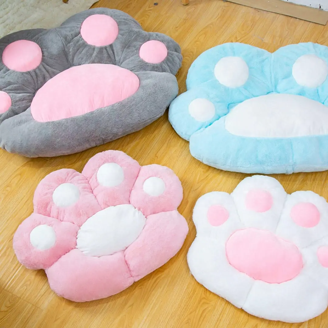 Soga 80cm Pink Paw Shape Cushion Warm Lazy Sofa Decorative Pillow Backseat Plush Mat Home Decor